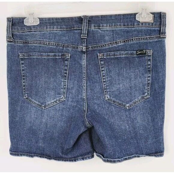 Seven7 Pants - Seven7 Mid Rise Jean Shorts Women's Size 8 Medium Wash Denim